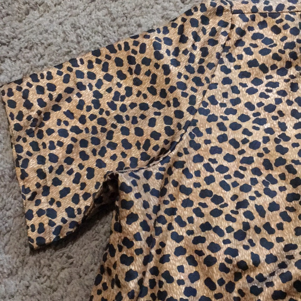 Westbound Ladies Leopard Print Button Blouse Sz L - image 4